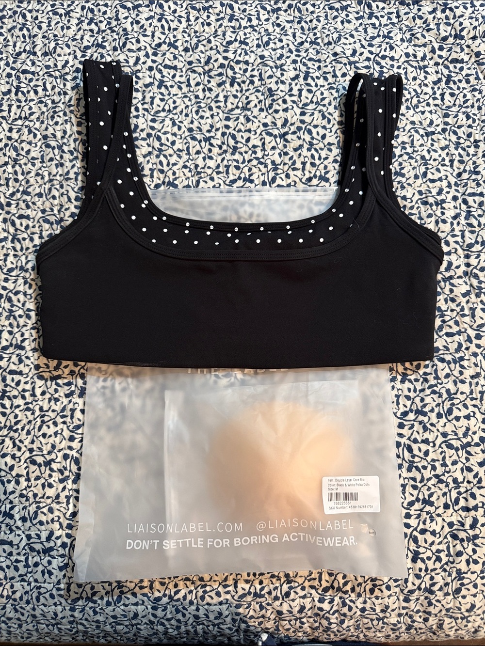 Liaison Double Layer Core Bra- Polka Dot
